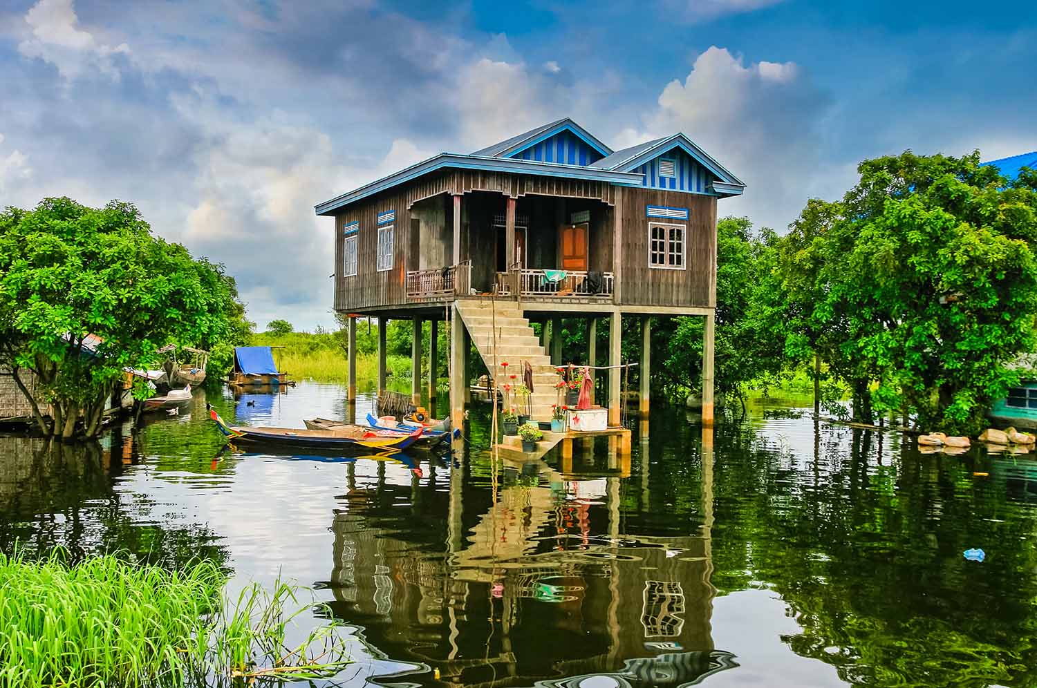 Visit a floating village on Tonle Sap Lake