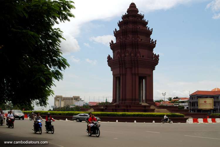 The Independence Monument in Phnom Penh Cambodia