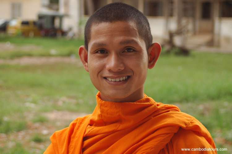 A Buddhist monk in Phnom Penh Cambodia
