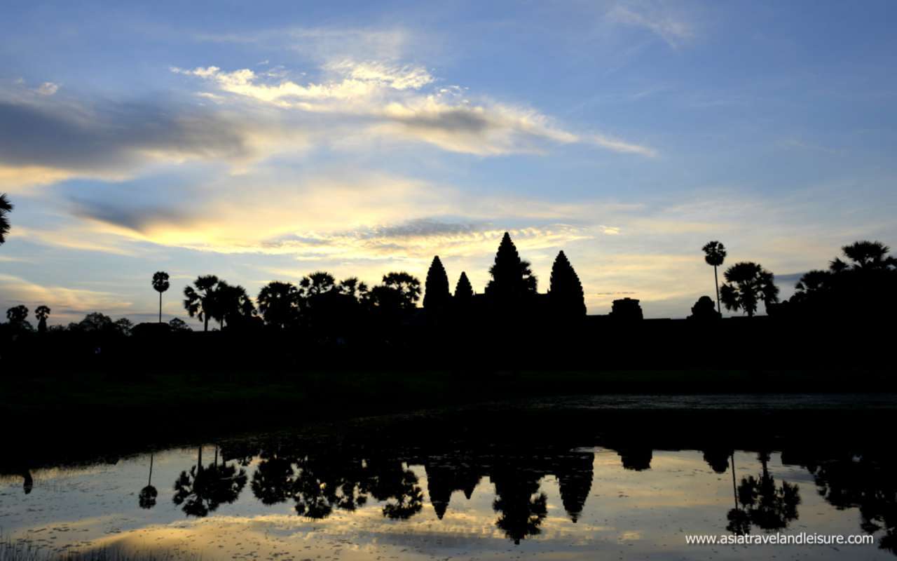 Angkor Wat temple in the sunset
