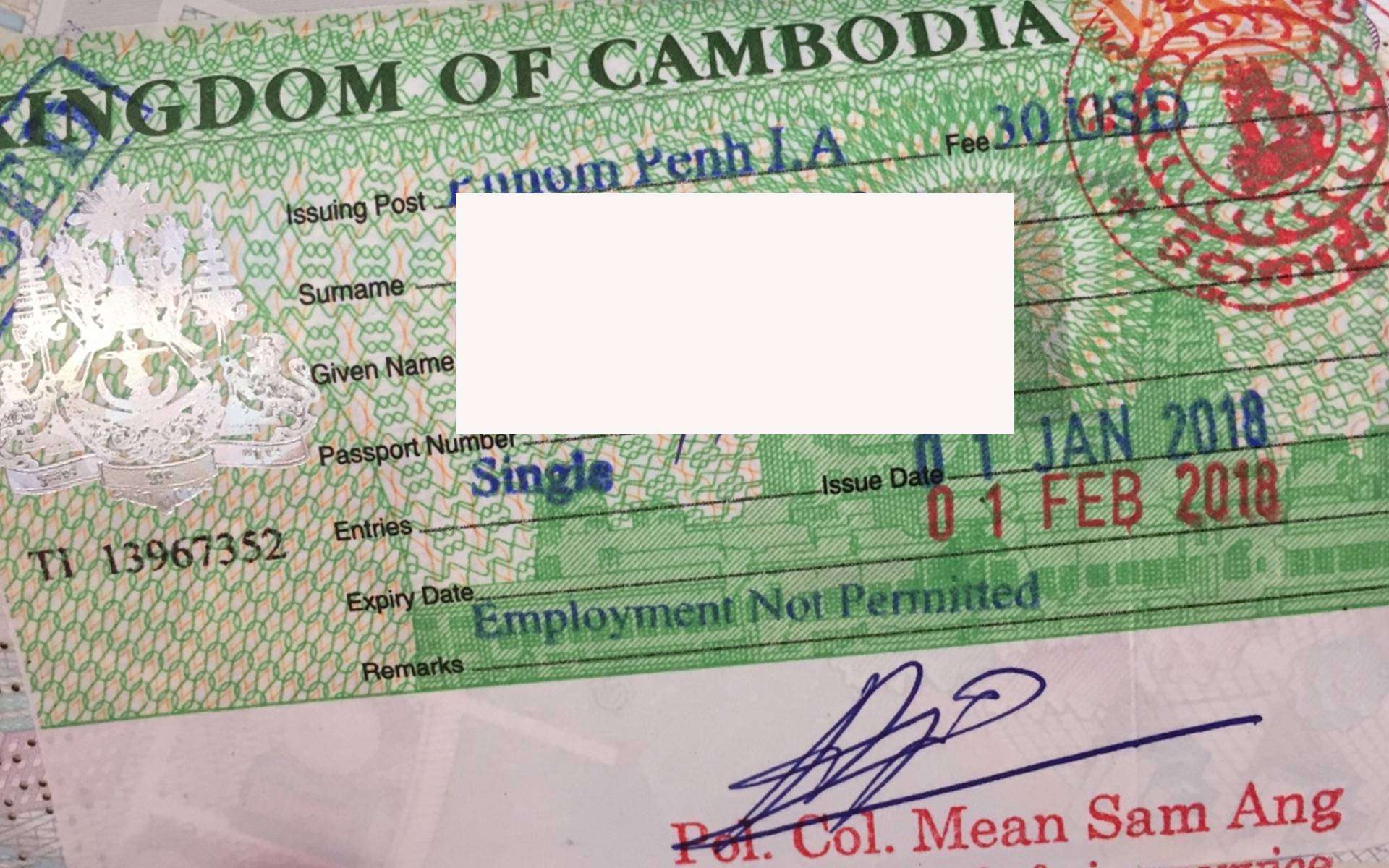 Cambodia Visa 2018 cc9de