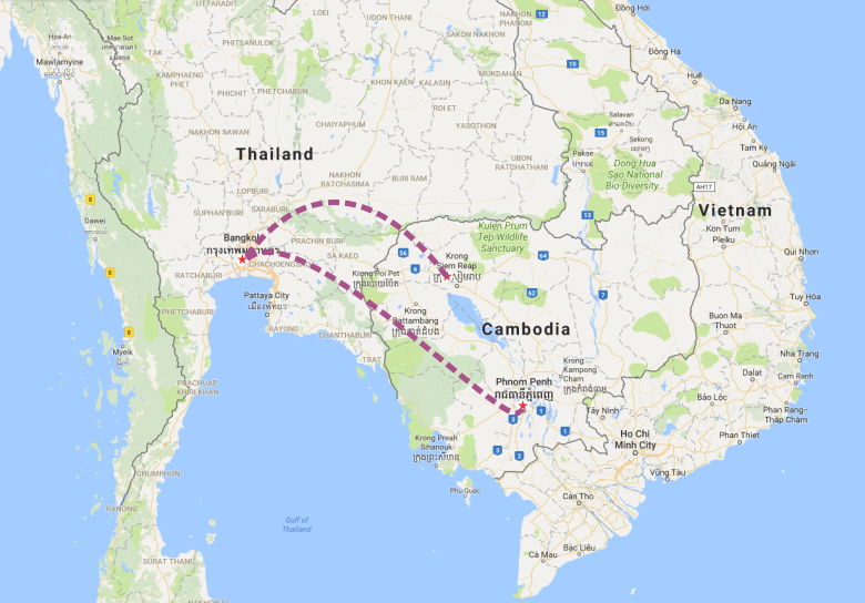 travelling to cambodia from thailand