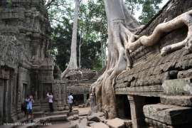  Foreign students  are visiting the Angkor Wat temple in Siem Reap, Cambodia