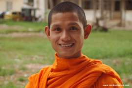 A Buddhist monk in Phnom Penh Cambodia