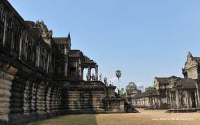 Tourists at Angkor Wat temple