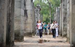 Ruins of ancient temple in Angkor Wat