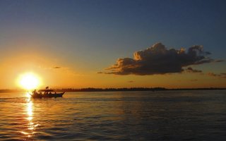 Sunset on Mekong River