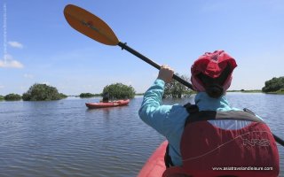 Kayaking in Tonle Sap lake