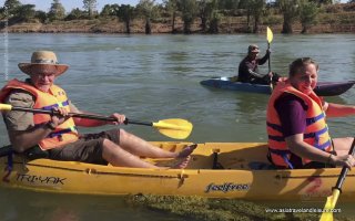 Kayaking through the flooded forest in Ramsar Wetland