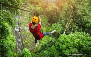 Angkor Zipline activity in Angkor Archaeological Park